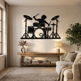 Drummer at the Kit metal wall art – image 7