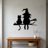 Witch and Black Cat metal wall art – image 7