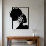Afro Woman Silhouette metal wall art – image 7