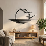 Sunset with Seagulls metal wall art – image 7