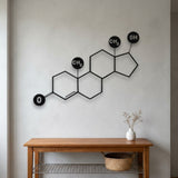 Testosterone Molecule metal wall art – image 7