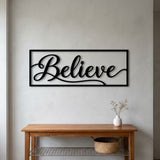 Believe Script Sign metal wall art – image 7