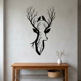 Deer with Branch Antlers metal wall art – image 7