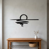 Sunset Over Water Line Art metal wall art – image 7