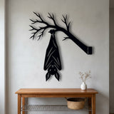 Hanging Bat on a Branch metal wall art – image 7