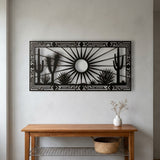 Desert Sunrise Cactus Panel metal wall art – image 7