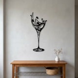 Floral Wine Glass metal wall art – image 7