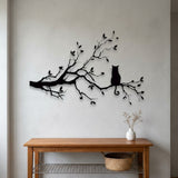 Cat on a Blossom Branch metal wall art – image 7