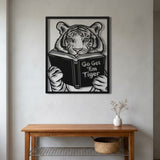 Tiger Reading a Book metal wall art – image 7