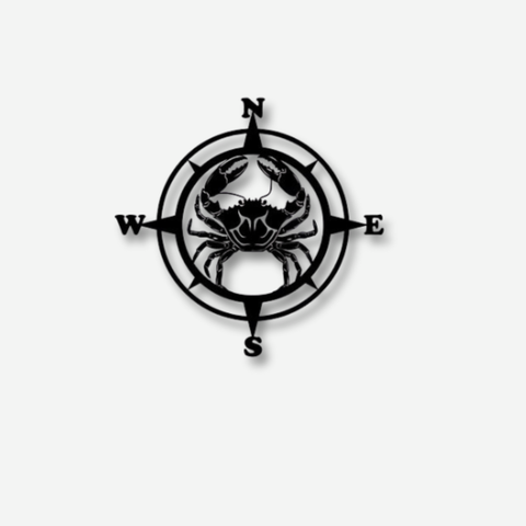 Compass Crab Metal Wall Art