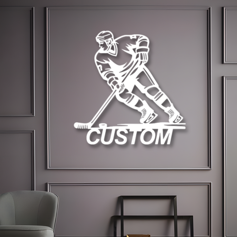 Custom Hockey Metal Wall Art