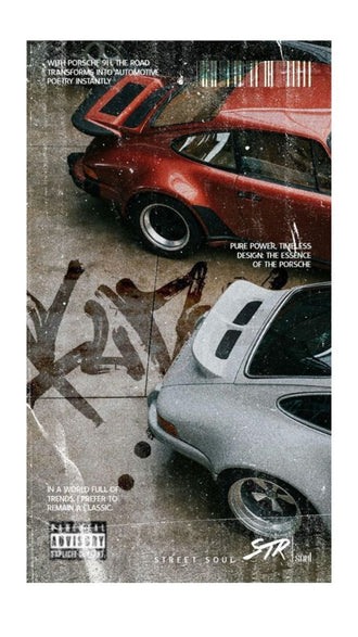 With Porsche 911 the Road Transforms – Heritage Porsche 911 Wall Poster