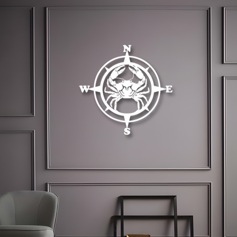 Compass Crab Metal Wall Art