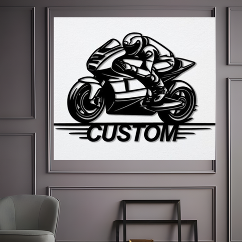 Custom Moto Metal Wall Art
