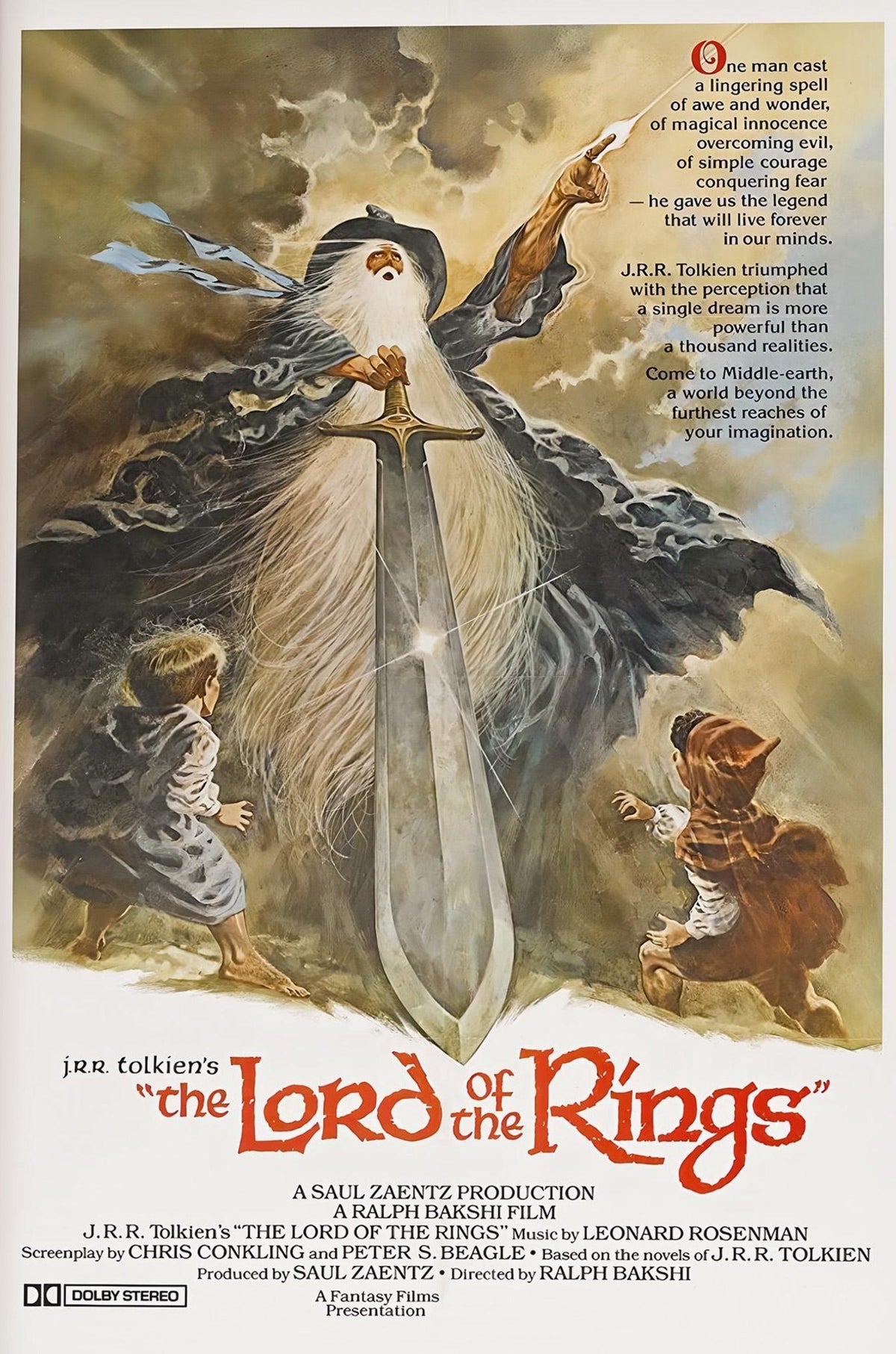 J.R.R. Tolkien's The Lord of the Rings Retro Wall Poster Wall Décor