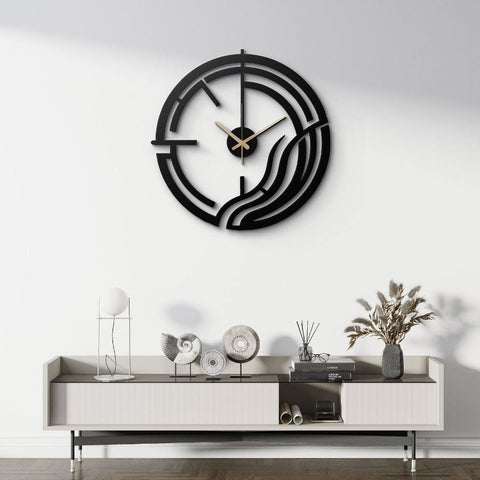 Abstract Line Design Metal Wall Clock
