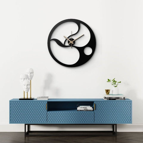 Abstract Minimalist Metal Wall Clock