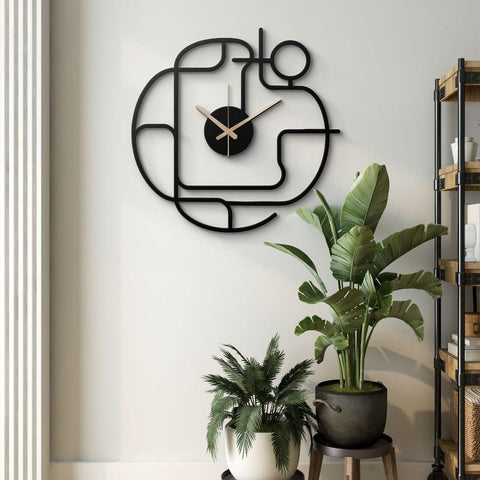 Aesthetic Geometric Metal Wall Clock