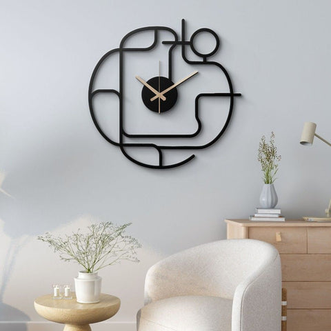 Aesthetic Geometric Metal Wall Clock