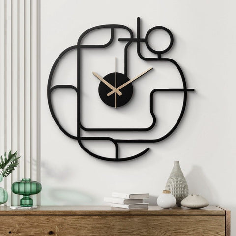 Aesthetic Geometric Metal Wall Clock