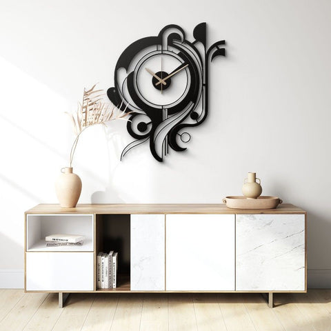 Art Deco Inspired Metal Wall Clock