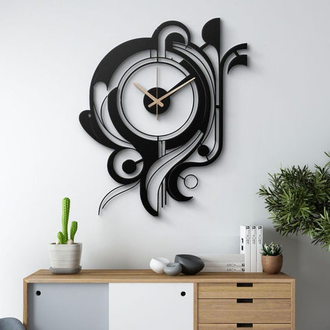 Art Deco Inspired Metal Wall Clock