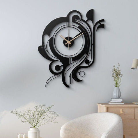 Art Deco Inspired Metal Wall Clock