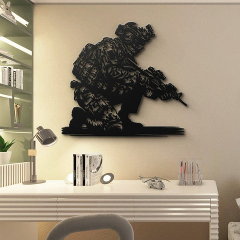 Soldier Metal Wall Art Man Cave Decor