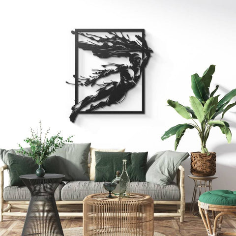 Swimmer Metal Wall Art