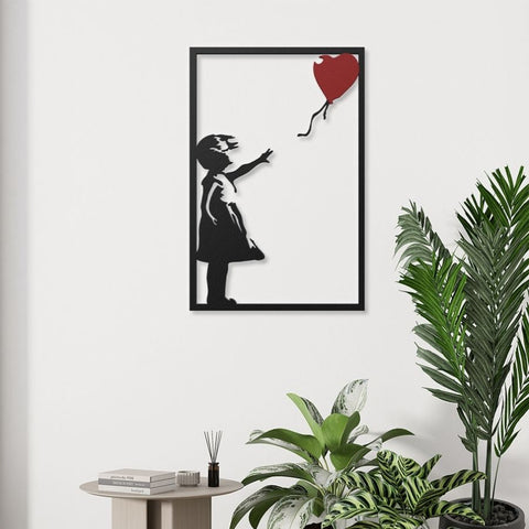 Banksy Balloon Girl Metal Wall Art