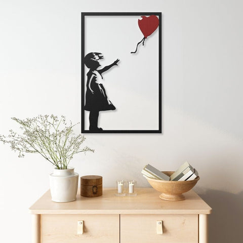 Banksy Balloon Girl Metal Wall Art