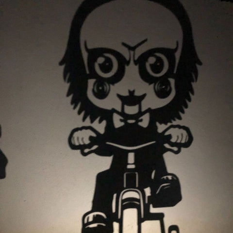 Bicycle Boy Metal Yard Art, Halloween Decor