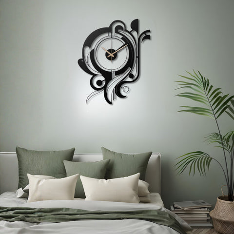 Art Deco Inspired Metal Wall Clock
