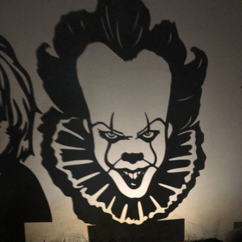 Scary Clown Metal Yard Art, Halloween Decor