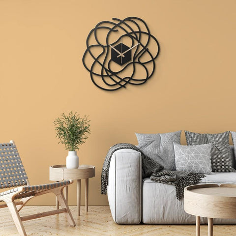 Big Minimalist Metal Wall Clock for Living Room