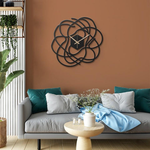 Big Minimalist Metal Wall Clock for Living Room