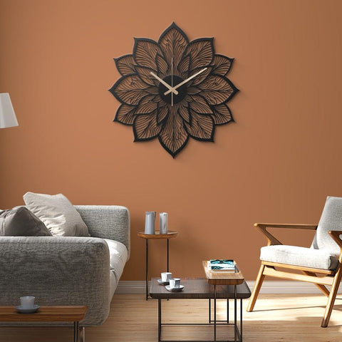 Cool Sunflower Metal Wall Clock for Farmhouse