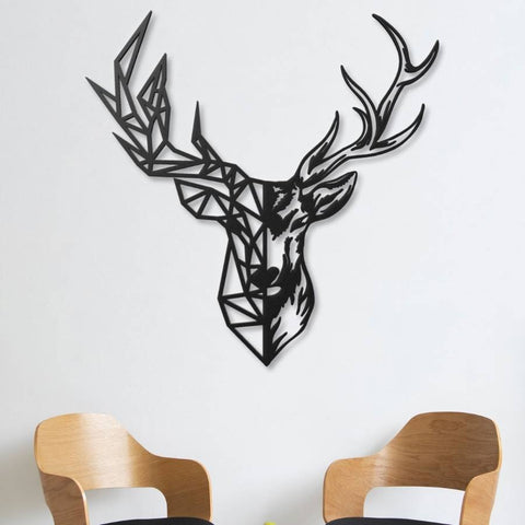 Deer Head Metal Wall Art