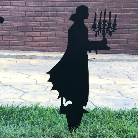 Vampire Metal Yard Art, Halloween Decor