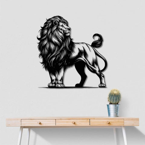 Animal Lion Metal Wall Art Decor