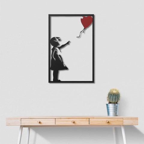 Banksy Balloon Girl Metal Wall Art