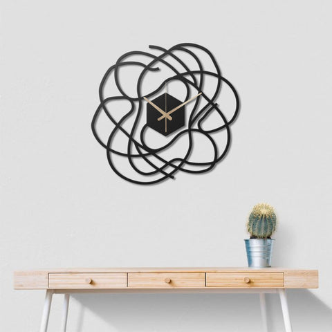 Big Minimalist Metal Wall Clock for Living Room
