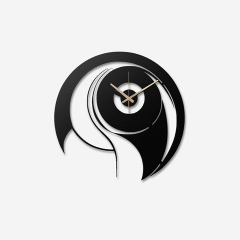 Black Minimalist Metal Wall Clock