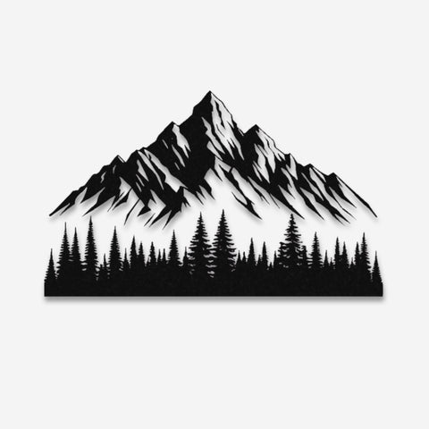 Mountain Forest Metal Wall Art