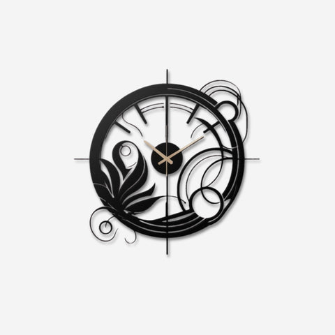 Intricate Abstract Design Metal Wall Clock