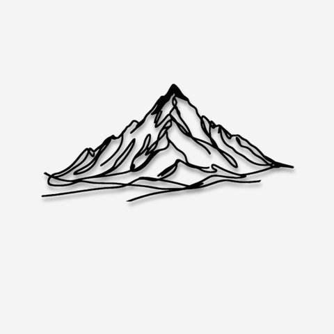 Metal Mountain Line Wall Art