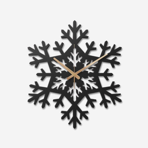 Christmas Snow Metal Wall Clock