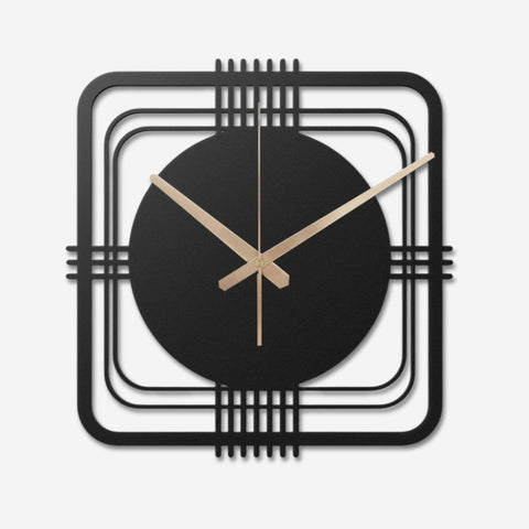 Large Contemporary Square Metal Wall Clock