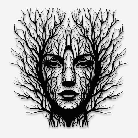 Tree Woman Metal Wall Art