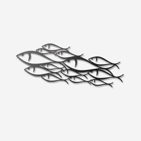 Fish Family Metal Wall Art Decor